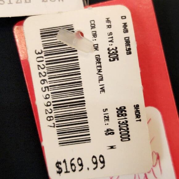 Vintage Chez California designed by Tandy layered green chiffon plus size dress - Picture 7 of 7